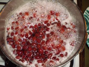 Dirndln im dicken Zuckersirup kurz kochen