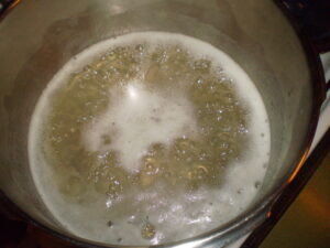 Sirup für Kriecherlkompott kochen