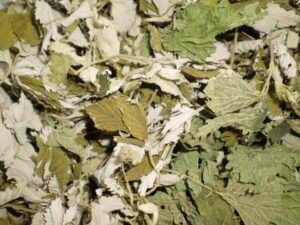 Getrocknete Blättermischung für Kräutertee
